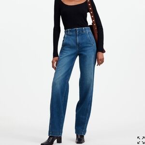 NWT Madewell Tapered Denim Trousers in Calvert Wash
